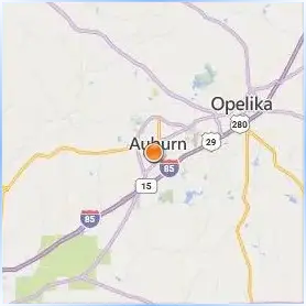 Auburn University Location Map Auburn University Location Map