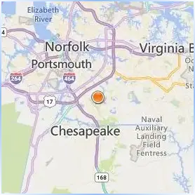 Centura College Chesapeake Location Map